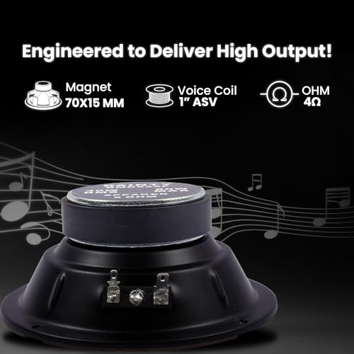 Image of DAINTY Mid Range Speaker BMD525F | Size 5 inch Speaker | Speaker Output Power 40W RMS /80W MAX | Magnet 70X15MM | Frequency 45-3.5K HZ | VOICECOIL 1'ASV | 4 ohms