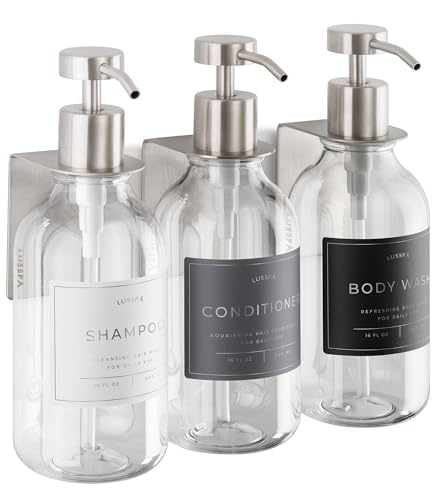 Shampoo & Conditioner Dispenser - Shower Soap Dispenser Wall Mounted