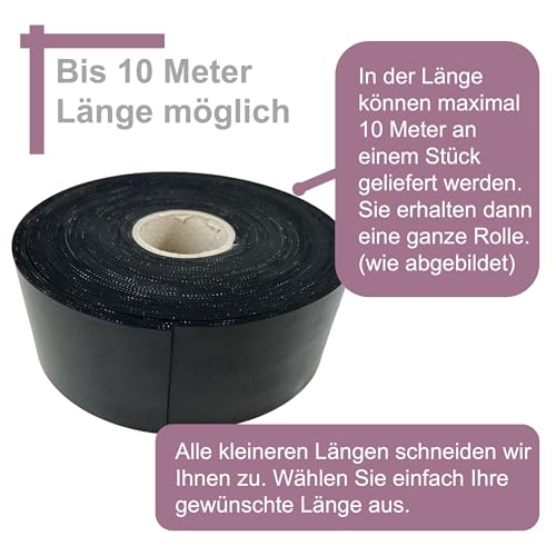sarian Gummistreifen BIS 10 Meter Länge mit Gewebeeinlage 3-10mm stark, viele Größen und Breiten Gummirollen Industriequalität Hartgummi Vollgummi (LxB 1m x 8cm, 5mm Stärke)