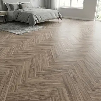 Petgrow Wood Plank Vinyl Floor Tiles Peel and Stick, 36 Pack, 54 Sq.Ft, Rigid Surface, Waterproof, Easy DIY Self-Adhesive Tile for Home and RV