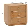 Tov Furniture Abigail Natural Birdseye Maple 3-Drawer Nightstand