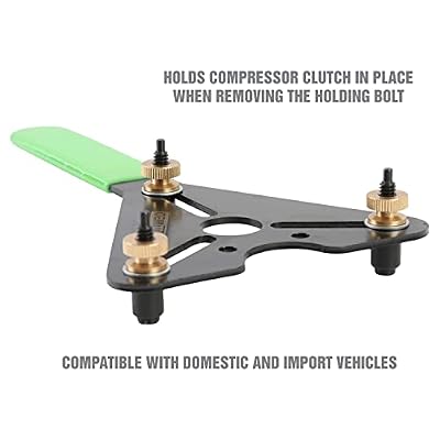 OEMTOOLS 26550 A/C Clutch Holding Tool, Adjustable Pin, Fits Vehicles with 1/4-20 Fan Clutch Mounting Bolts, Vehicle Air Conditioner Repair Clutch Installation and Removal