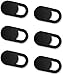 ivoler [6 Unidades] Cubierta Webcam, Webcam Cover Slider Diseño Ultra Fino Camera Cover Tapa Webcam para Todo Tipo de Ordenadores Portátiles, Tabletas y Móviles Inteligentes - (Negro)
