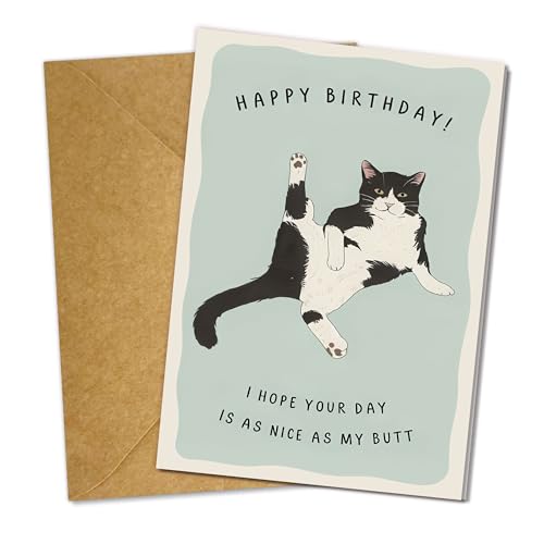 Podagree �t�@�j�[�uI Hope Your Day Is As Nice As My Butt�v�L�̃o�[�X�f�[�J�[�h�A�z�C�Ȏq�L�̃��[���A�O���[�e�B���O�J�[�h �F�l�A�j���A�����A�L���D�ƌ��� ? 8x5.3�C���` �����t��