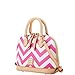Dooney & Bourke Handbags for Women, Chevron Bitsy Bag Satchel Handbag with Crossbody Strap - Pink