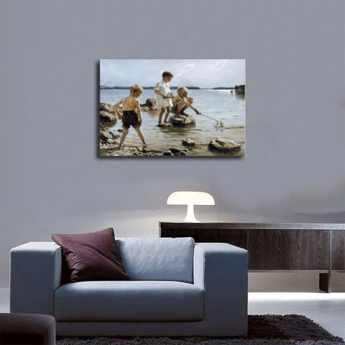 Impression sur toile Albert Edelfelt de qualité supérieure avec cadre à suspendre - 5