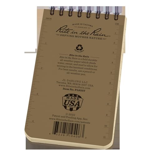 Cahier à spirales Rite in the Rain papier imperméable petit format lot de 3 - 5