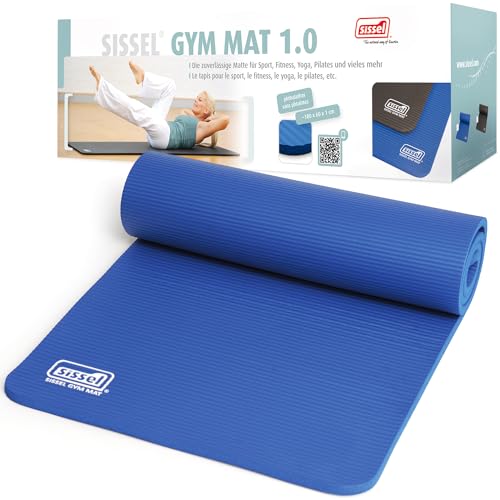 SISSEL® Gymnastikmatte 1cm | Hautfreundlich & Rutschfest | Optimale Dämpfung | Leicht Einrollbar |...