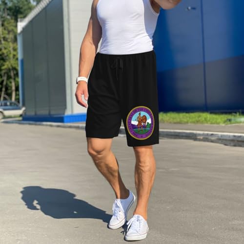 The Great Seal of The Chickasaw Nation Pajama Shorts for Men, Men's Pajama Bottoms, Sleepwear for Summer4