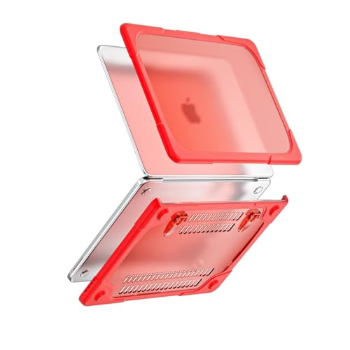 Coque MacBook Neo 13 A3404 Antichoc TPU Dissipation Thermique JZ Rouge