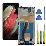 ZTOOYO for Samsung Galaxy S21 Ultra 5G Screen Replacement with Frame for Samsung S21 Ultra Screen Replacement kit SM-G998u G998f G998w LCD Touch Display digitizer with Tools