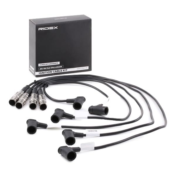 Kit Câbles D'allumage RIDEX - Compatible Mercedes 190, W124, W123 - 5 Câbles - Longueurs Variables
