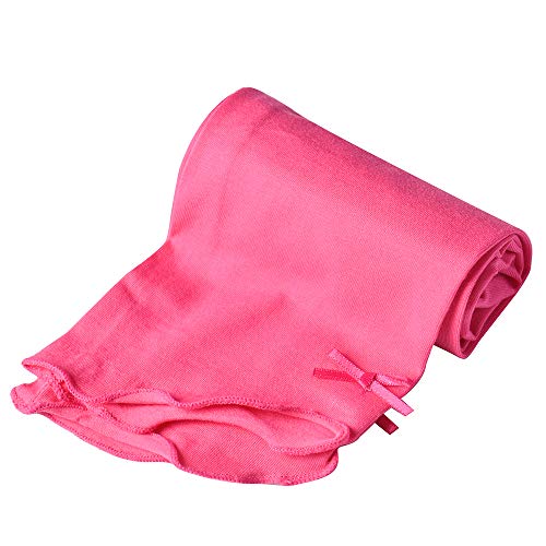 Flaryzone Toddler/Little Girls' Basic Capri Leggings With Knots Stretchy Soft Cotton Pleated Cropped Tights (Black/White/Rose Red Pink-3 Pack, 3T Toddler) #TOP6