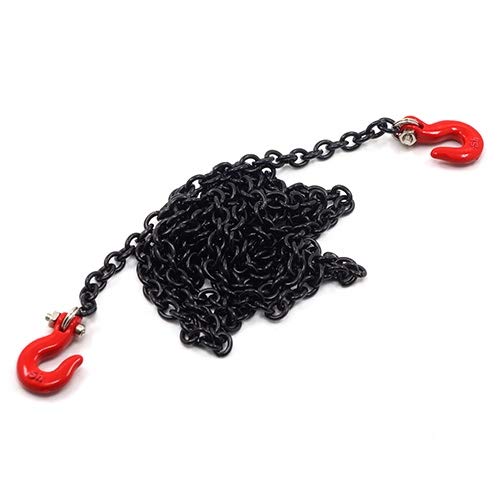 Yeah Racing 1/10 RC Rock Crawler Accessory 96cm Long Chain and Hook Set Black #YA-0357BK