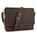 Messe mit günstig Kaufen-TALED Umhängetasche Leder für Herren Damen - Echtleder Laptoptasche 15.6 Zoll, Leder Aktentasche Messenger Bag, Vintage Ledertasche mit Schultergurt, Herrentasche Schultertasche, Lehrertasche,Braun