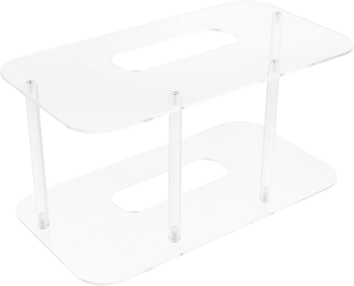 Zerodeko Acrylic Dinnerware Display Stand Plate Drying Rack for Kitchen Counter Space Saving Plate Organizer for Home Restaurant