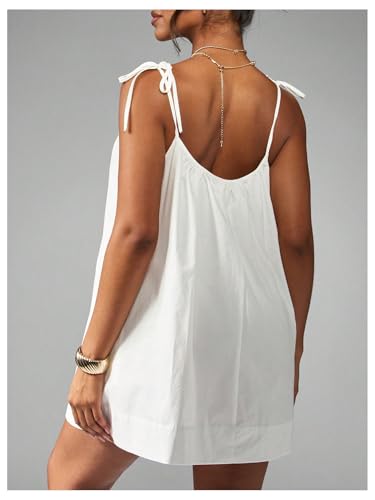 SOLY HUX Sundresses for Women Sleeveless Tie Shoulder Smocked Mini Dress Beach Vacation Outfits2