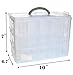 Sooyee 3-Layer Things & Crafts Storage Box with 30 Adjustable Compartments for Organizing Washi Tape, Embroidery Accessories, Threads Bobbins, Kids Toy, Nail Polish, Jewelry - Large