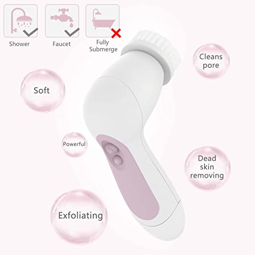 Clsevxy CLS-005 Waterproof Facial Cleansing Spin Brush Set With 5 Exfoliating Brush Heads - Electric Face Scrubber Cleanser Brush thumb #5
