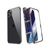ZHIKE Magnetic Metal Frame Vorder- und Rückseite aus gehärtetem Glas Vollbildabdeckung Einteilige...