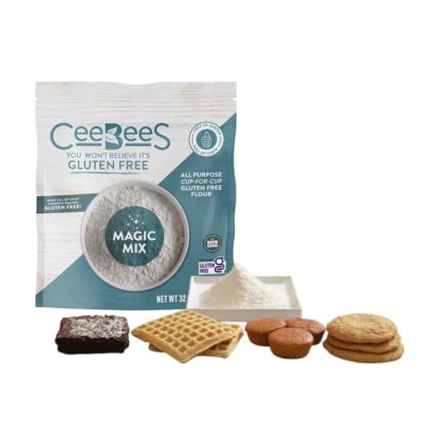 Ceebees Magic Mix, All-Purpose Gluten-Free Baking Flour, 2 lb Bag, 1:1 Wheat Flour Substitute, Gluren-free certified, Non-GMO, Kosher, Bake Cookies, Cakes, Muffins, Pancakes & More.