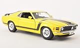  Ford Mustang Boss 302, gelb, 1970, Modellauto, Fertigmodell, Welly 1:24