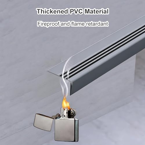 Protector autoadhesivo antideslizante de PVC resistente para bordes de escalera 5