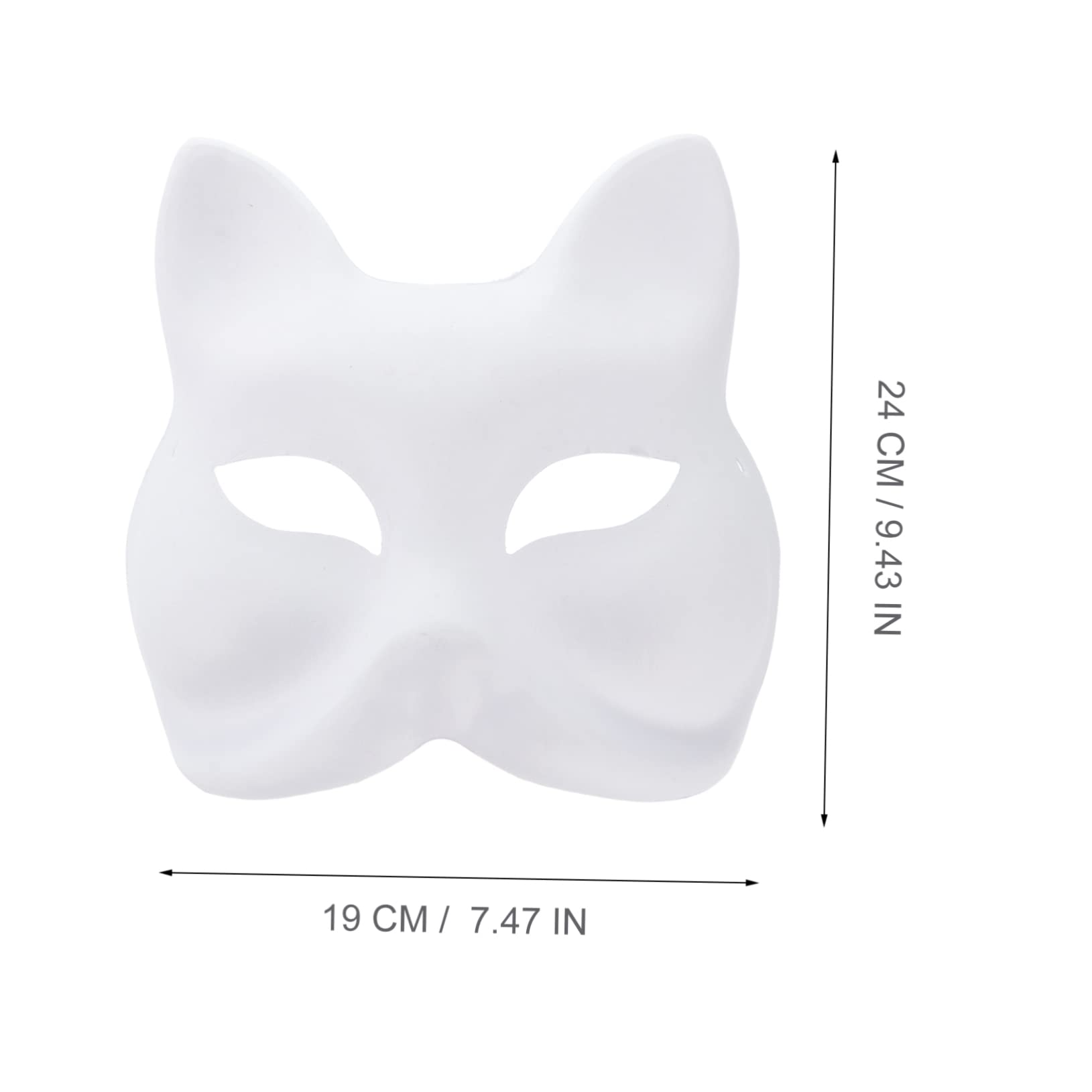 VALICLUD Maschera Vuota Costume Accessori Bianchi Maschere Cosplay Di Volpe Non Verniciato Maschere Fai Da Te Non Dipinte Maschera Veneziana Animale Fai Da Te Vuoto Carta Bianca