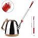 ALINK 5-Pack Red Bottle Brush Cleaner Set - Long Large Cleaing Brush for Narrow Neck Wine/Beer Bottles/ Flask/ Thermos/ Hummingbird Feeder/ Sport Well, Spout/Lid Brush, Straw Brush