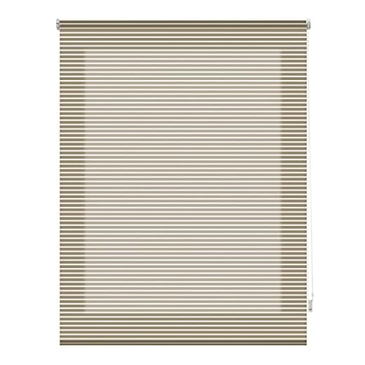 Blindecor Iris | Estor Enrollable Traslúcido Rayado | Visón | 120x180 cm (Ancho x Alto) | Tamaño de la Tela 117x175 ( Ancho x Alto )