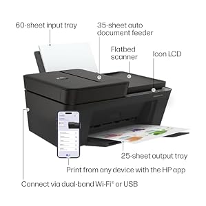 HP DeskJet 4355 Wireless All-in-One Color Inkjet Printer, Scanner, Copier, Best-for-Home, 3 Month Trial of Instant Ink Included, AI-Capable (AJ4Y0A) — photo 5 of 6