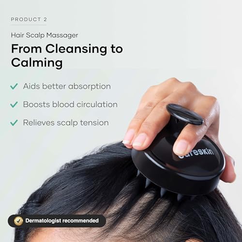 Image of Cureskin Hair Growth Combo | Rosemary Hair Growth Serum + Scalp Massager | Anti Hair Fall & Regrowth Combo with Procapil, Copper Peptide & Baicapil