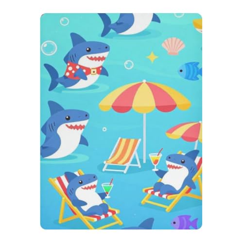 Drap imperméable lit bébé requin pour des nuits calmes - 3