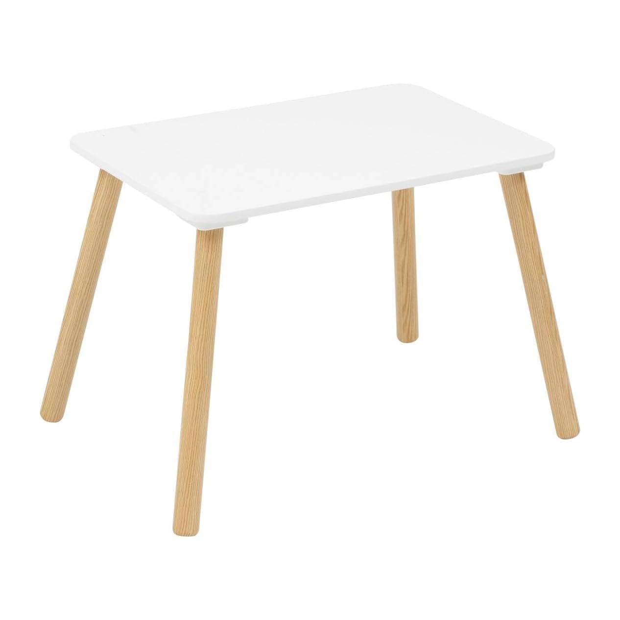 Acomoda Textil - Set Infantil de Mesa y 2 Sillas para Niños, Conjunto de Muebles para Dormitorio, Sala de Juegos o Guardería, Ideal para Dibujar, Leer, Estudiar, Jugar y Manualidades. (Blanco)
