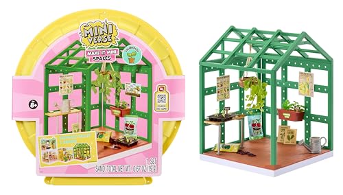 MGA's Miniverse Make It Mini Spaces Greenhouse - Juego de Construcción, Personalizar, Manualidades, para Coleccionistas y Niños Mayores de 8 Años