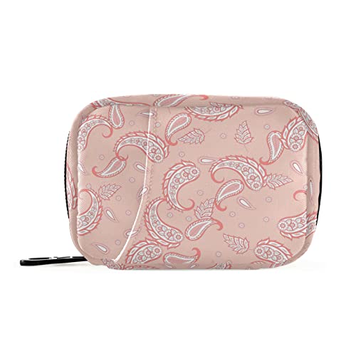 Naanle Paisley Floral Oriental Pastillero 7 días Pastillero bolsa organizador de píldoras de viaje bolsa con cremallera portátil semanal tamaño compacto Cover