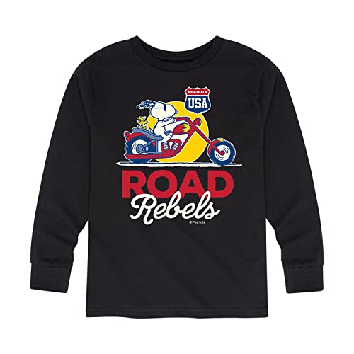 HYBRID APPAREL - Peanuts - Snoopy Road Rebels - Toddler and Youth Long Sleeve Graphic T-Shirt