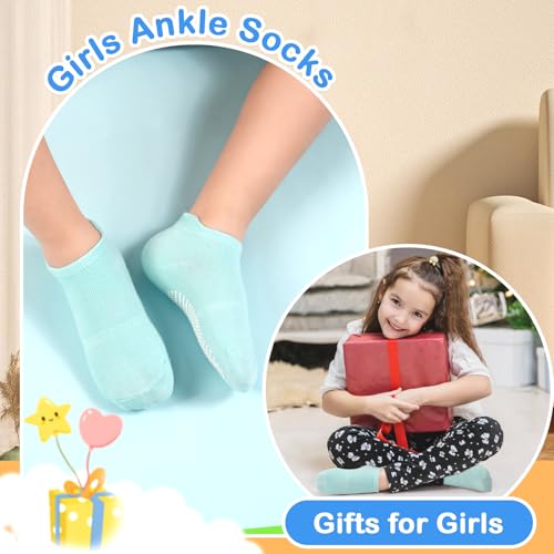 Image of GRPSKCOS Non Slip Toddler Socks 15 Pairs Toddler Grip Anti Skid Low Cut Socks for 1-7 Years Boys Girls
