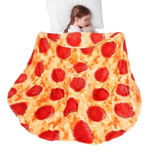Generisch Überwurfdecke für Bett, Sofaüberwurfdecken,Lustige Pizza-Bedruckte Decke | Interessante r&e Pizza-Überwurfdecke, tragbare r&e Wickeldecke, Picknickdecke