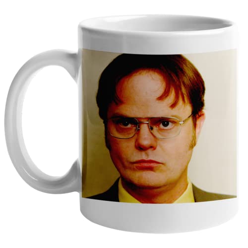 De Office Dwight Schrute Serious Meme Face Mok Gift, Wit Grappig Sarcasme Koffiekopje - Image 3