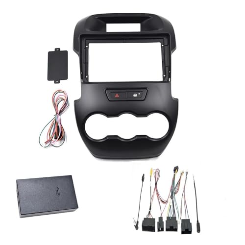 Panel Marco 2 DIN Radio para Ranger 2011-2015 Panel DVD 9 Pulgadas Kit Tablero(with canbus Black)