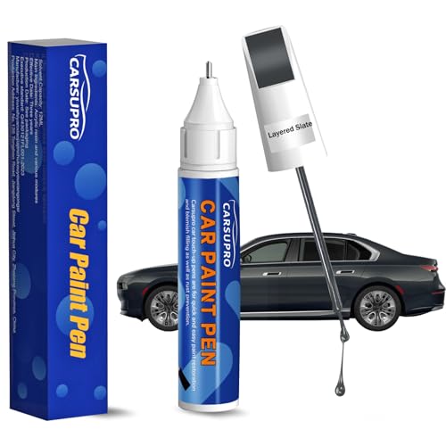 Grey Touch Up Paint for Cars, Auto Gray Car Paint Touch Up Pen, Two-In-One Car Scratch Repair Pen, Quick & Easy Solution to Repair Minor Automotive Scratches Touch Up Paint Pen(Layered Slate)