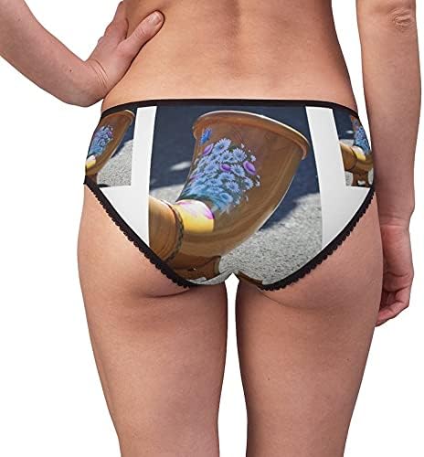 Swiss Alp Horn Panties, Swiss Alp Horn Underwear, Briefs, Cotton Briefs, Funny Underwear, Panties For Women