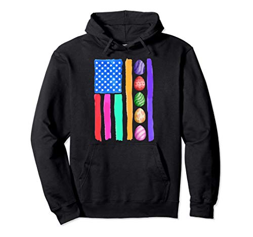 Easter Eggs American US Flag Vintage Cool Sudadera con Capucha