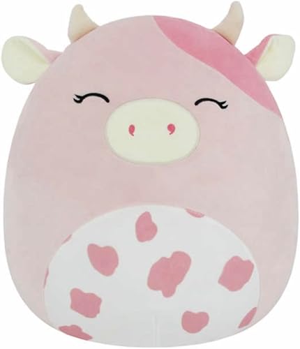 Squishmallows Clay The Cow de 16 pulgadas, con licencia oficial de Kellytoy, juguete de peluche suave y esponjoso, añádelo a tu escuadrón - Regalo