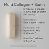 Péptidos de Colágeno Sports Research® con Biotina y Ácido Hialurónico, 90 unidades | 5 tipos de colágeno (I, II, III, V y X) con 3000mcg de biotina para cabello, piel y soporte articular - Sin gluten, no transgénico Cápsula 90 unidades (Paquete de 1) 4