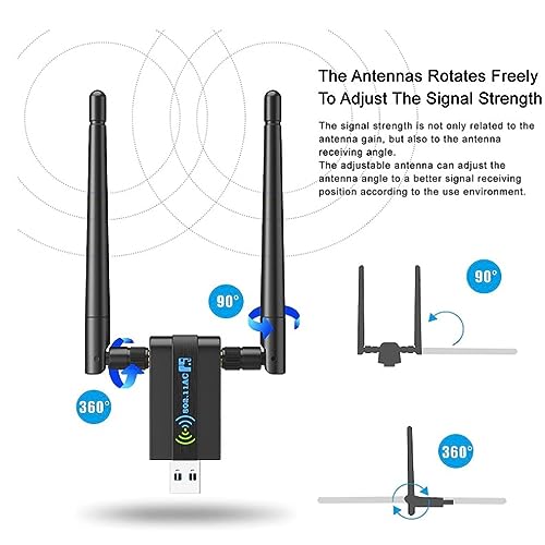 KAKAKE Adattatore WiFi 1300 Mbps 2,4 GHz 5 GHz