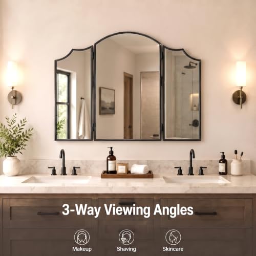Wonderjune Trifold Vanity Mirrors 3 Way, 30 x 37 in by Wonderjune - Used condition - Image 3