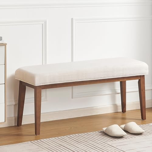 kinmars Upholstered Bench for Bedroom End of Bed,42.5-inch Entryway Bench for Living Room,Dining...