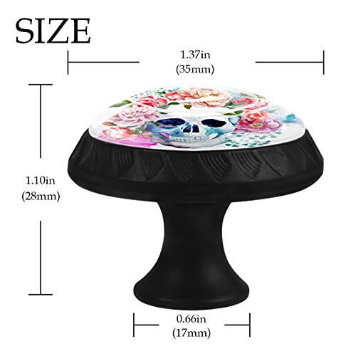 Boutons de meuble ronds pour relooker une commode tête de mort 35 mm